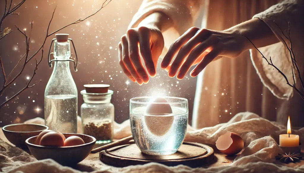 Ritual de limpieza con huevo